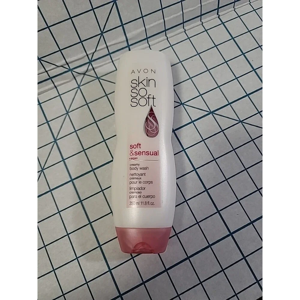 Avon  SKIN SO SOFT  Soft & sensual + Argan creamy body wash 11.8 fl. oz. NOS NIP